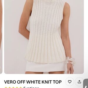 DISSH Cream Knit Tank Top